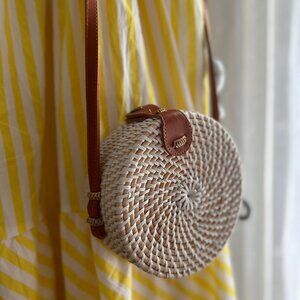 Rattan Crossbody Purse
